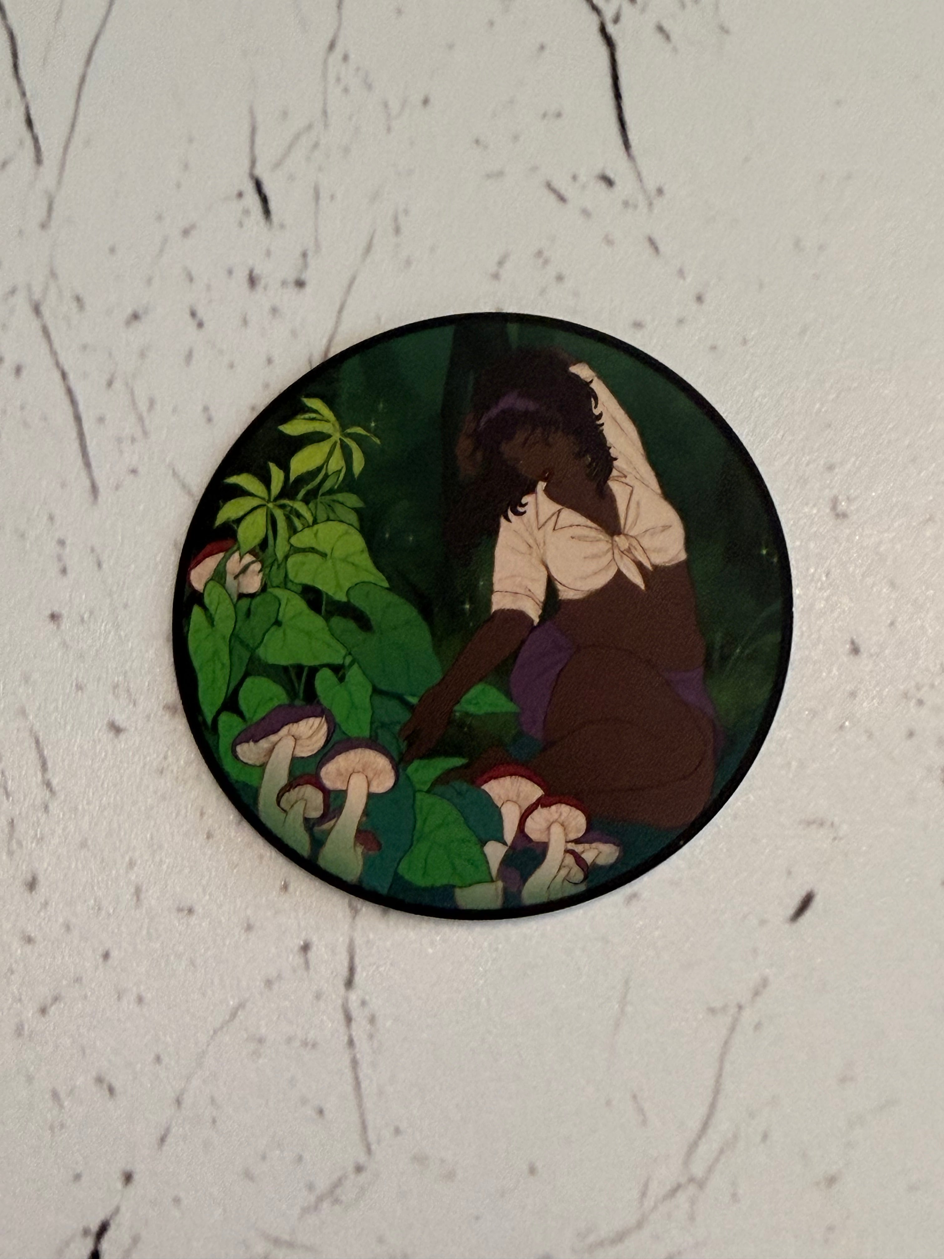 Abduction Candidate Pin-Up Mushroom Vinyl Sticker