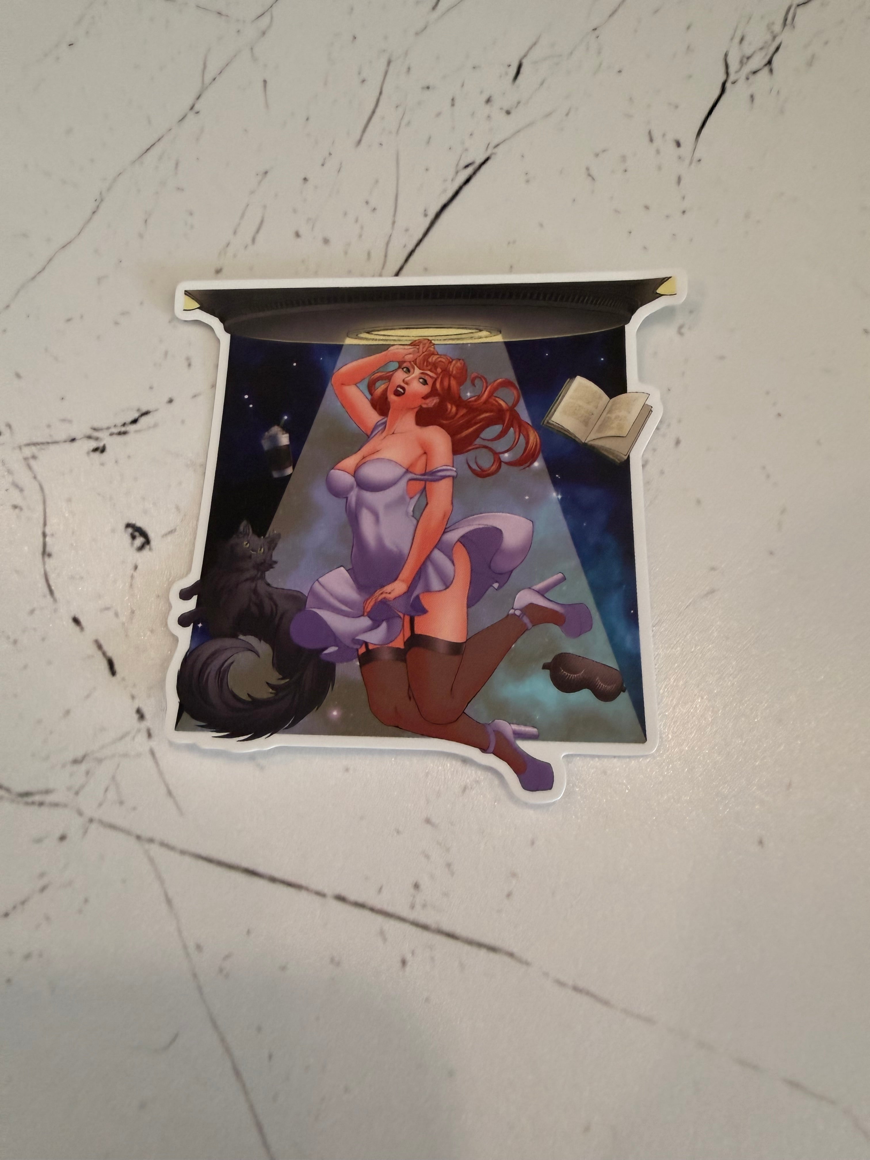 Abduction Candidate Pin-Up Space Vinyl Sticker