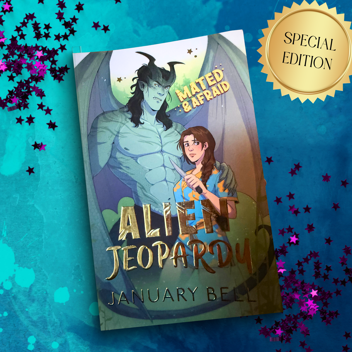Alien Jeopardy Foiled Paperback - Signed Special Edition Romance Book