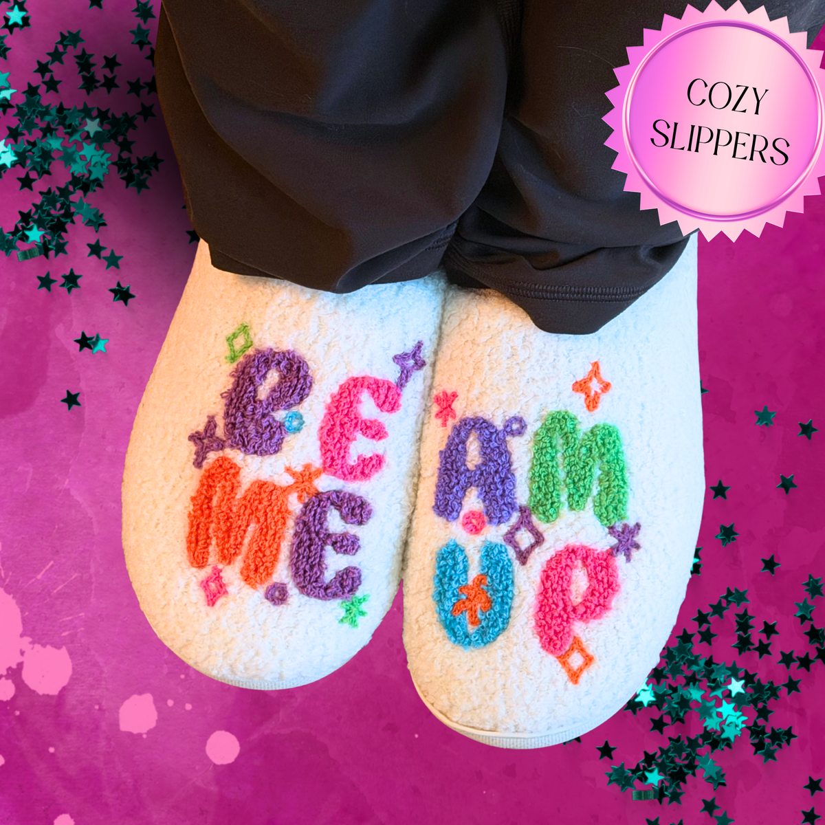 Beam Me Up Slippers - Cozy Alien Abduction House Shoes