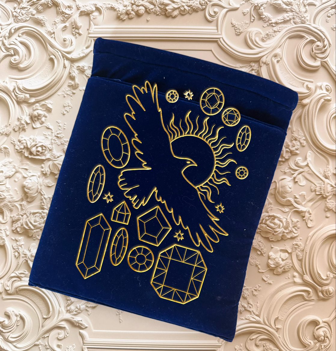 Velvet Embroidered Book Sleeve