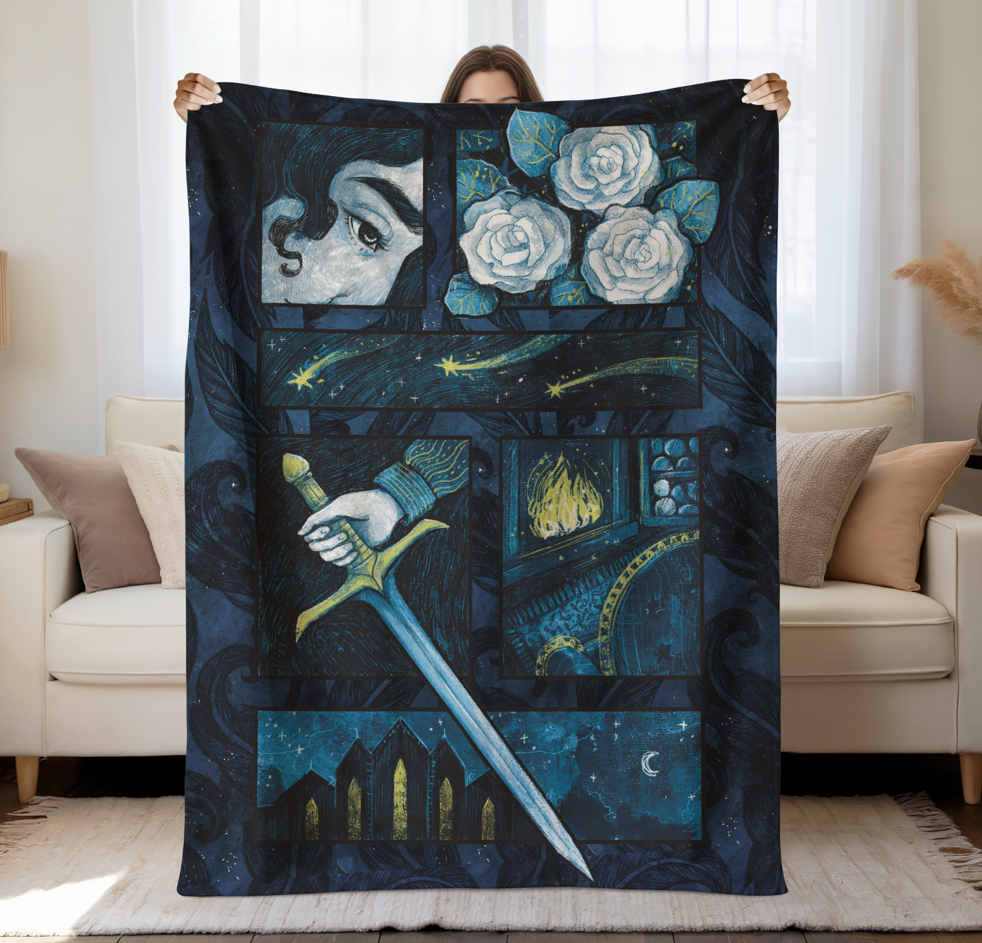 Shadow King Sherpa Blanket