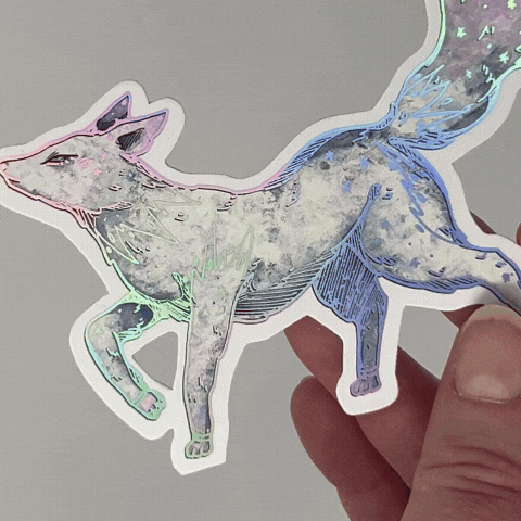 Fox Holographic Bookmark