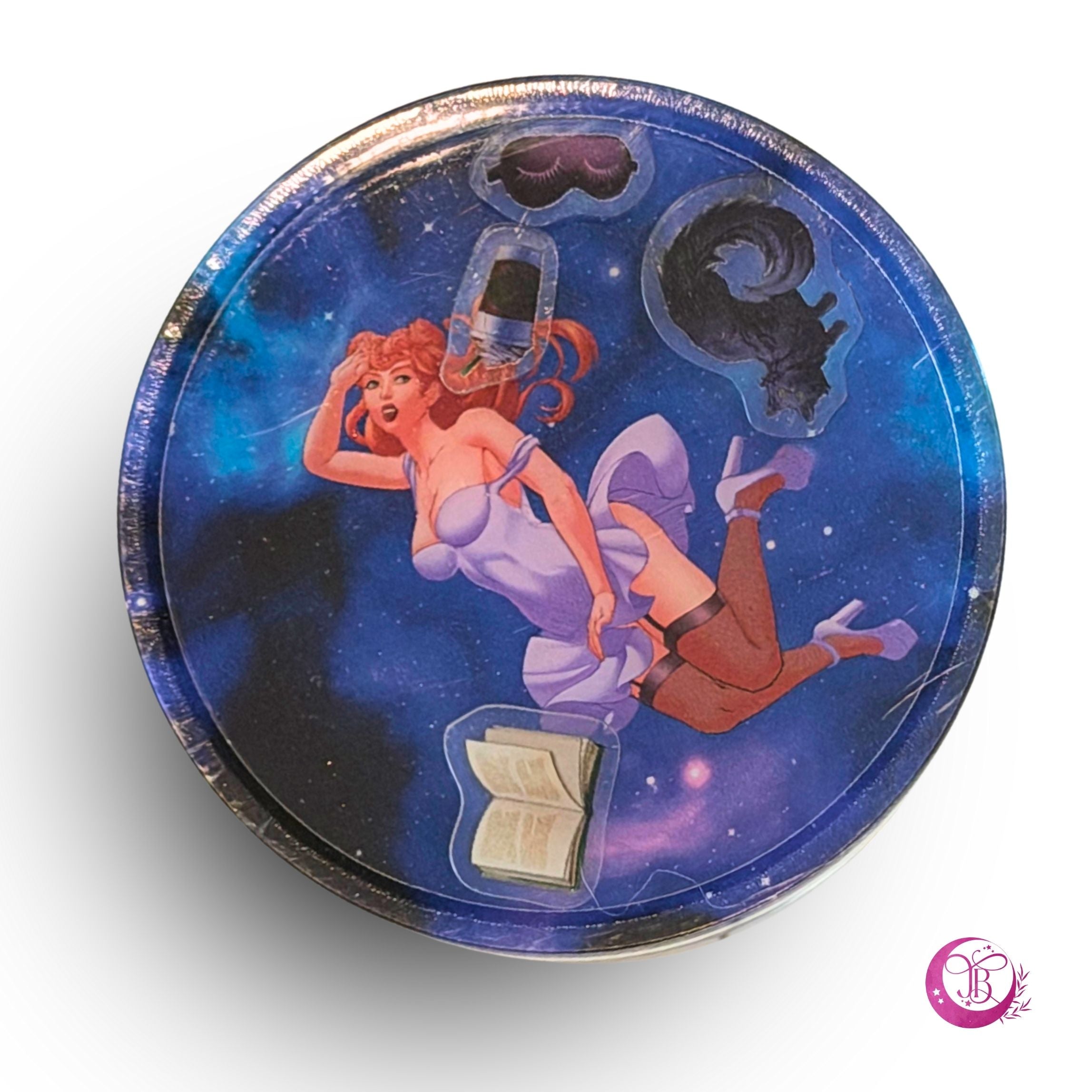 eReader Grip: Abduction Candidate Pinup Girl Glow-in-the-Dark Shaker