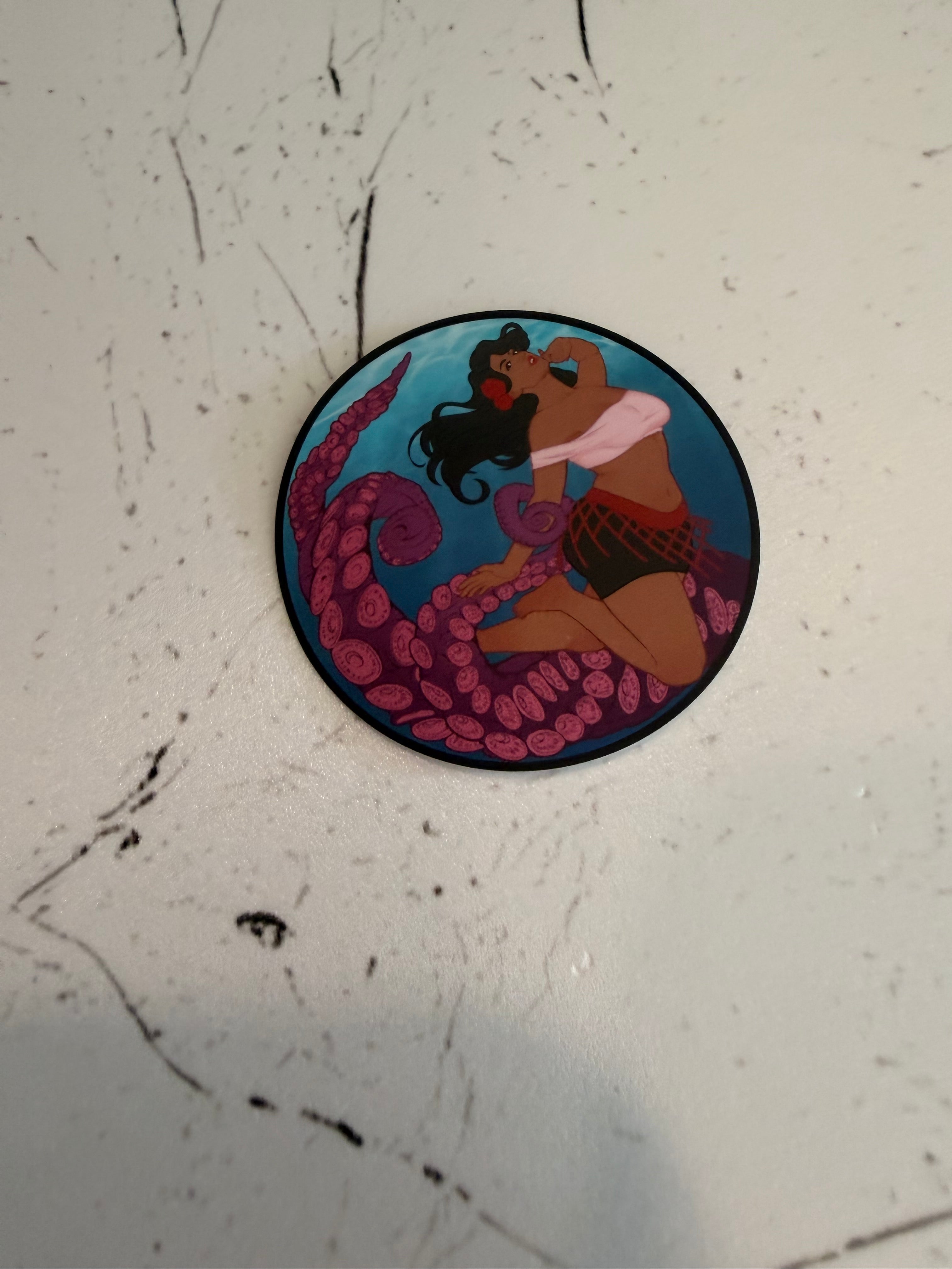 Abduction Candidate Pin-Up Tentacle Vinyl Sticker