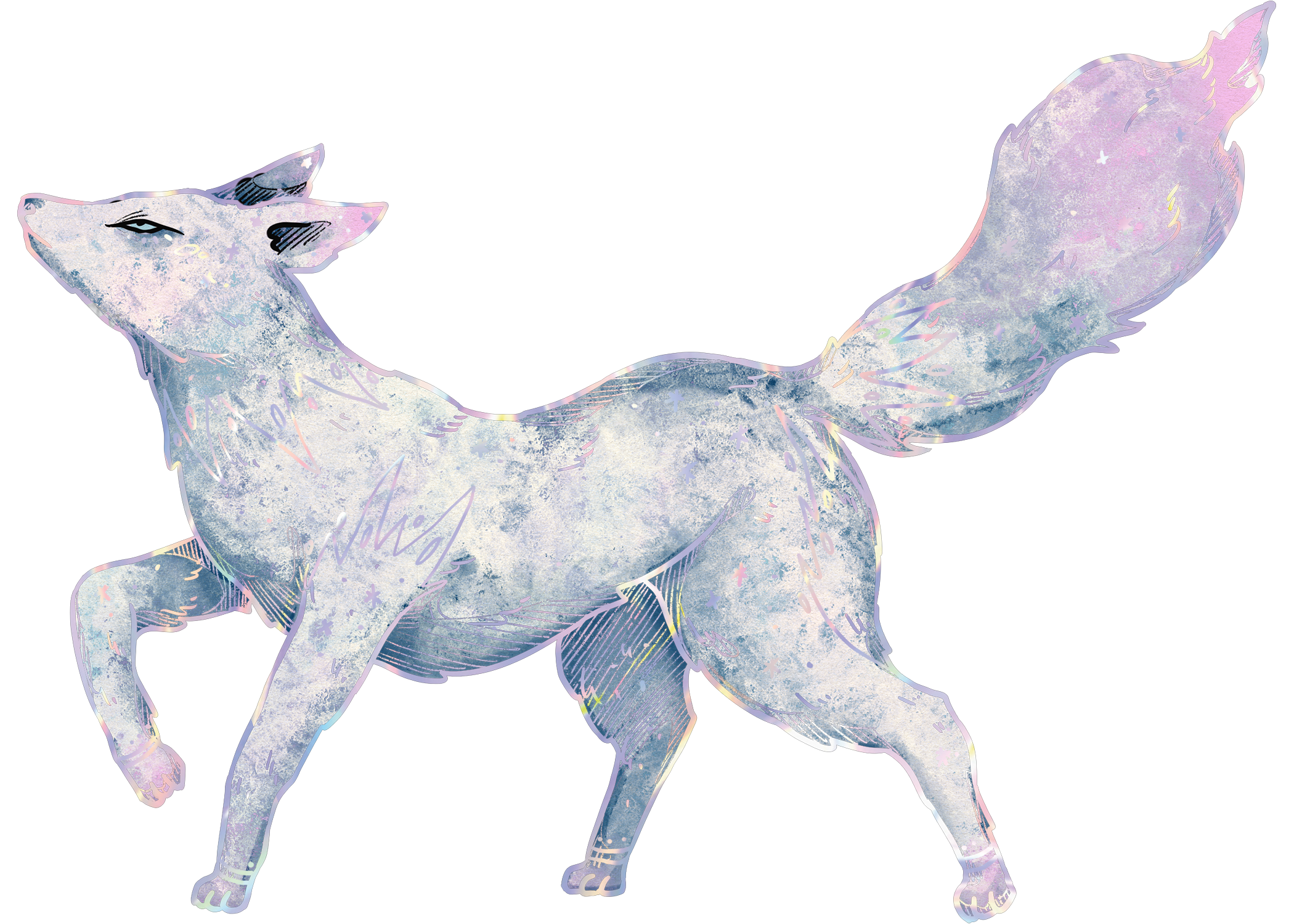 Fox Holographic Bookmark