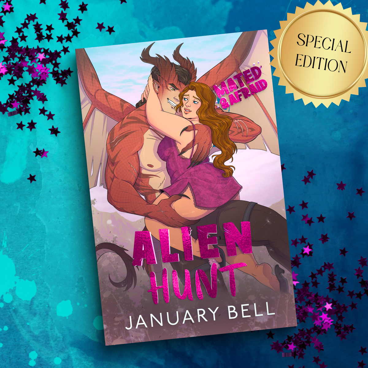 Alien Hunt Foiled Paperback - Signed Special Edition Romance Book