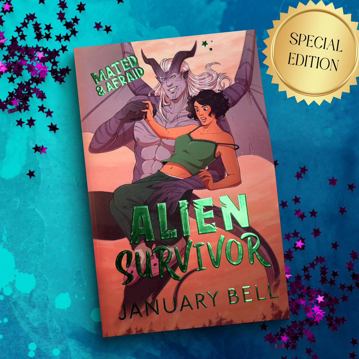 Alien Survivor Foiled Paperback - Signed Special Edition Romance Book