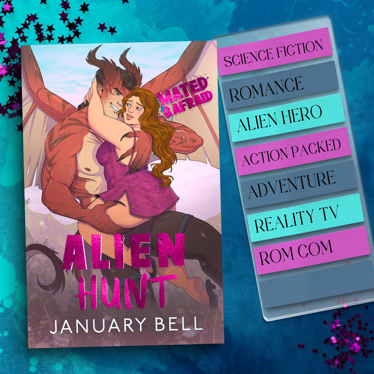 Alien Hunt Foiled Paperback - Signed Special Edition Romance Book